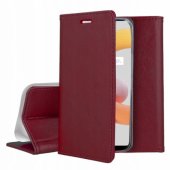 Magnetinis dėklas-knygelė Xiaomi Poco X4 Pro 5G, bordo spalvos