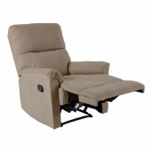 Recliner armchair GUSTAV with manual mechanism, dark beige
