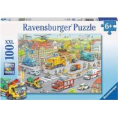 Ravensburger dėlionė 100 Traukinys mieste XXL