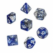 REBEL RPG kauliukų rinkinys – dvispalvis – mėlynai pilkas