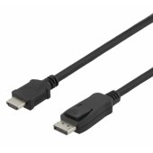 Cable HDMI DisplayPort 1.2 4K 30Hz 1m Black
