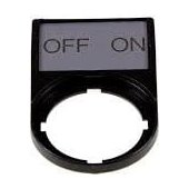 Eaton OFF-ON aprašymo lentelė 50x30mm juoda stačiakampė M22S-ST-GB1