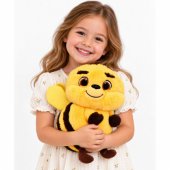Large Plush Bee Stuffed Toy, Soft Cuddly Bee, Yellow, 40 cm