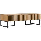 Hampton 120x60xH40cm Melamine with oak decor