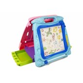 LeanToys dvipusė piešimo lenta, rašikliai, magnetai