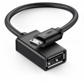 10396 USB (lizdas) - micro USB (kištukas) OTG kabelio adapteris Juodas