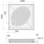 Art 1000x1000 mm White