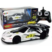 LeanToys Sports Car Racing R/ C 1:24 Corvette C6.R balta 2.4 G �