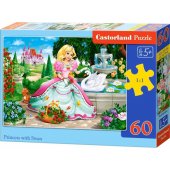 _8366777 Dėlionė 60 Princesė su gulbe CASTOR