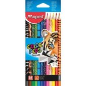 Maped Colorpeps Animal kreidelės, 12 spalvų MAPED
