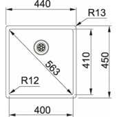 BXX 210/ 110-40 Stainless steel (pop-up)(127.0375.252)