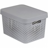 Curver INFINITY 17L light grey openwork container with lid