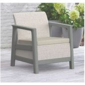Scandi Linea Balcony Set Pebble Grey/ Sage Green Stone