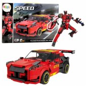 Robot Car 2in1 Construction Bricks GT3 Red 335 pcs.