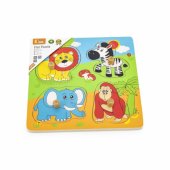 Viga 59563 Wooden Flat Puzzle - Wild Animals