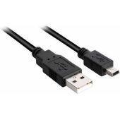 Cable USB 2.0 A-B Mini black 0,5m