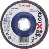 Bosch X-LOCK vėduoklinis diskas BfM, 125mm, K40 - 2608619209 eng.