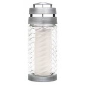 Candle white glass 23x9x9cm