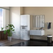 Topeshop szafka łazienkowa regał Nel DK 2K kosz 60cm biały połysk (NEL