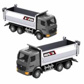 Dump Truck Metal Collectible Model Huina Silver 1:80
