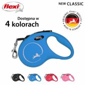 Flexi New Classic Automatic Strap Leash S 5m Blue
