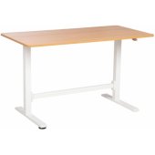 Desk ERGO manual 120x60xH70-115cm oak/ white
