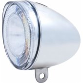 SPANNINGA Swingo XB priekinis žibintas 10 lux/ 50 liumenų + baterijos, chromas