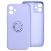 Silicone Ring Phone Case with Stand iPhone 17 Air Purple