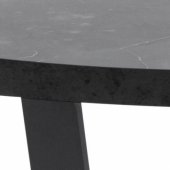 Coffee table AMBLE D77xH44cm, black marble