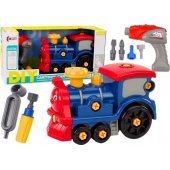 Cartoon Turning Locomotive DIY Navy Blue