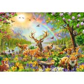 Ravensburger vaikiška dėlionė Grakšti elnių šeima (200 detalių)