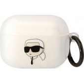 3D Logo NFT Karl Head TPU Case for Airpods Pro White
