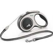 Flexi automatic leash New Comfort S tape 5 m color black.