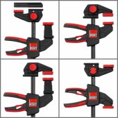 BESSEY 2x one-hand table clamp EZR15SET (black/ red, 150 / 60)