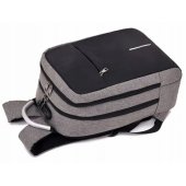 Anti-Theft Waterproof Backpack with USB Charging Port 25L Grey