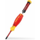 Screwdriver with bit magazine PocketMax electric (red/ yellow, 5 p