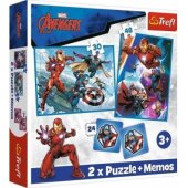Trefl 2in1 dėlionė + atminties žaidimas Avengers Heroes in action 93333 Trefl