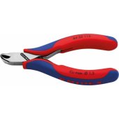 Knipex elektronikos priekinės įstrižos žnyplės, be nuožulos, 115 mm
