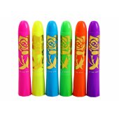 Veido dažymo rinkinys, neoniniai fluorescenciniai pieštukai, 6 vnt.