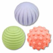 Set of Sensory Balls for Babies Pastel 3 pcs 6 cm