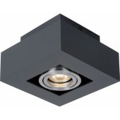 Italux Rectangular black surface-mounted fixture Italux ceiling lamp