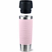 Emsa TRAVEL MUG Waves Grande thermal mug (light pink/ stainless steel,