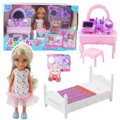 Ankiki Doll Set, Crib, Dressing Table with Mirror, Accessories