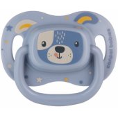 Silikoninis simetriškas čiulptukas 18m+ CUTE ANIMALS 34/ 926 mėlynas