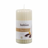 CANDLE RIBBED PILLAR 120MM VANILLE