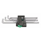 Wera 950/ 9 Hex-Plus 4 L-key set, metric, chrome-plated