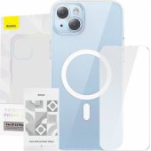 "Crystal Series Magnetic Case + Tempered Glass iPhone 14 Plus"