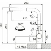 Tap Lina L Pull Out Nozzle HP Stone Grey (115.0728.486)