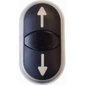 Eaton Double pushbutton actuator black with illumination with self-rev