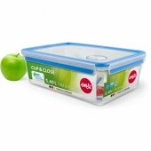 Emsa CLIP & CLOSE food storage container 5.4 liters (transparent/ blue,
